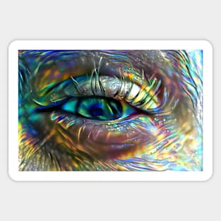 Squinting Eye of the Refracted Rainbow Sticker